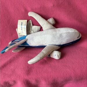 Boeing 737 Airplane Plush Collectible W Tags Rare Find! 2016 9” long